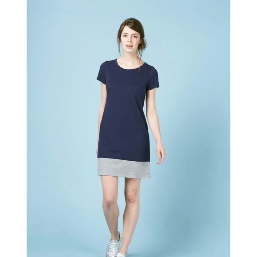 Boden color block dress Navy and grey size 8R